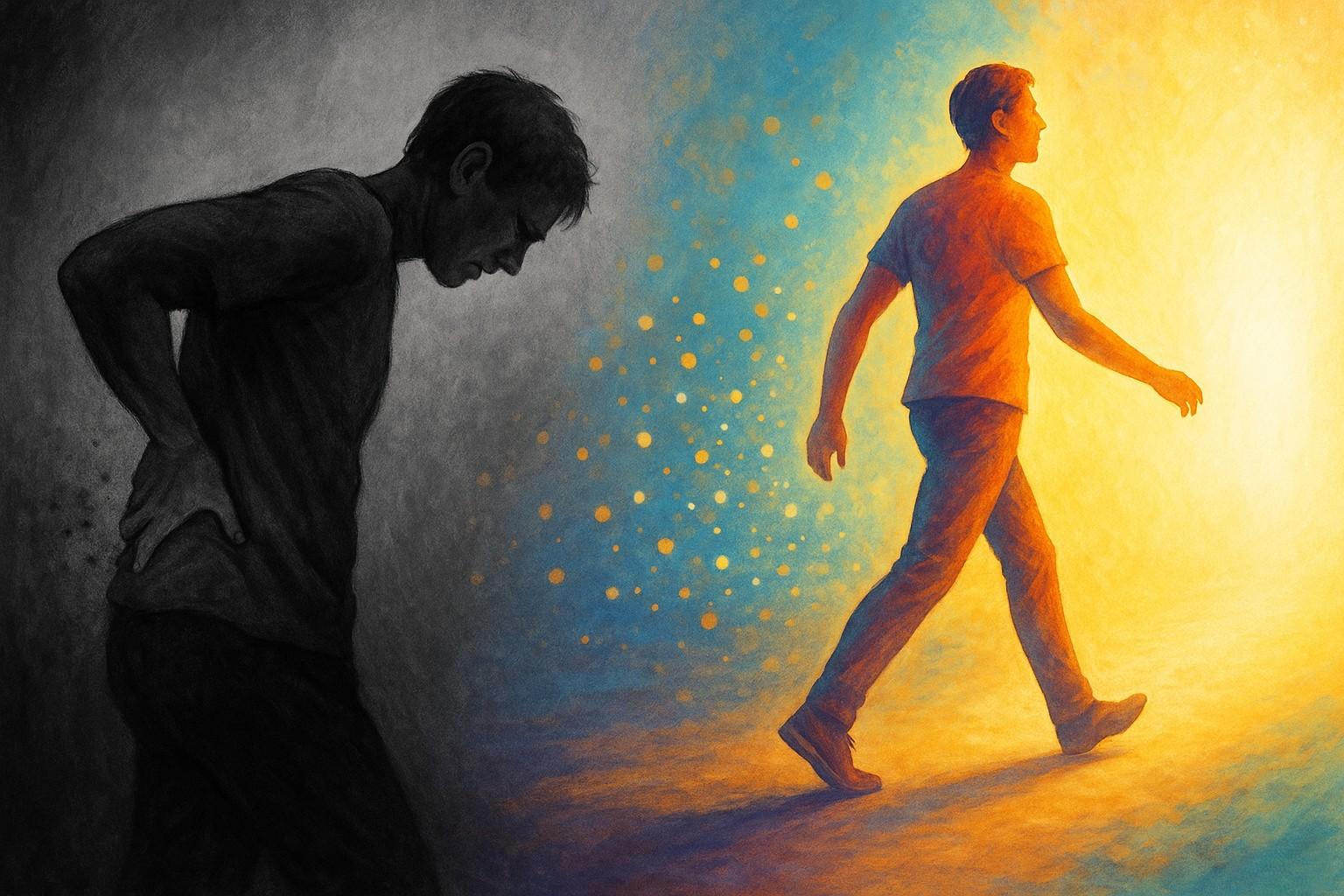Person finding pain relief