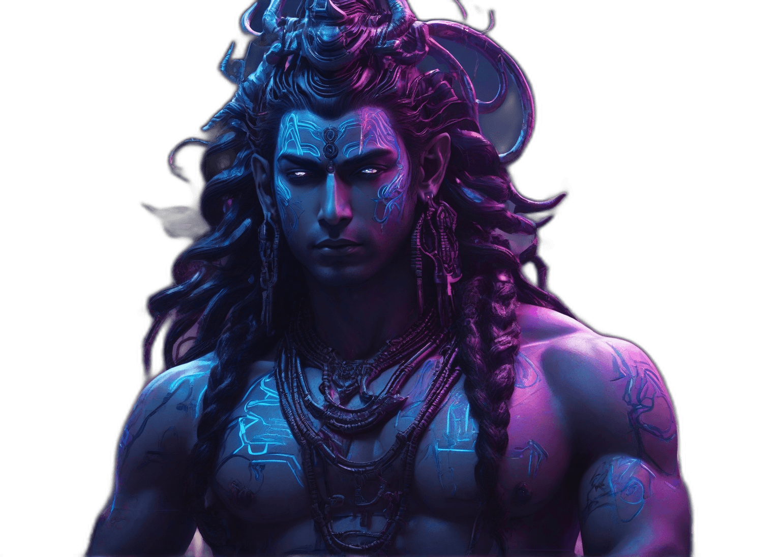 Cosmic energy visualization representing the RUDRA R8 system's power